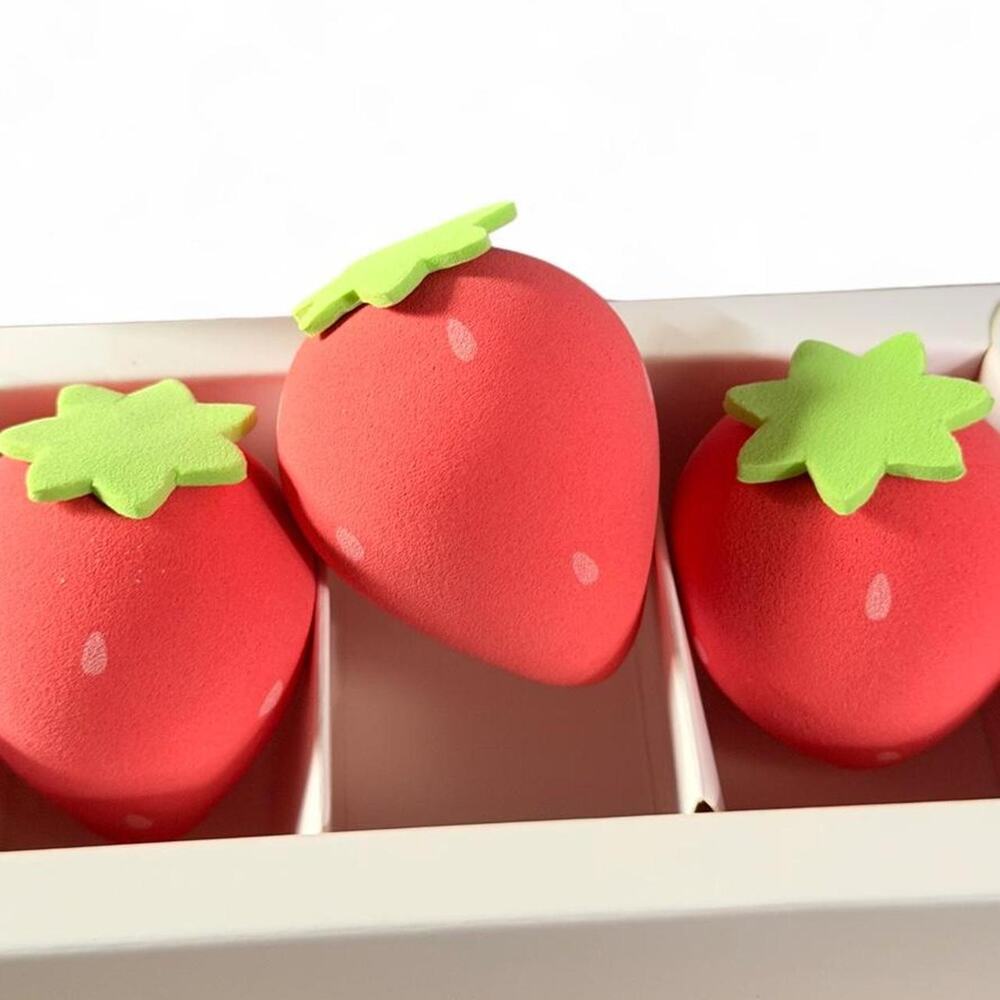 Kawaii! Strawberry Beauty Makeup Addict Sponges Set of Three